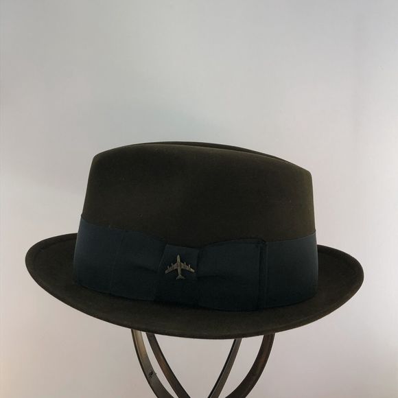 VINTAGE Resistol Self-Conforming Mens Brown Beaver Fedora Hat Sz 7 1/8 Airplane